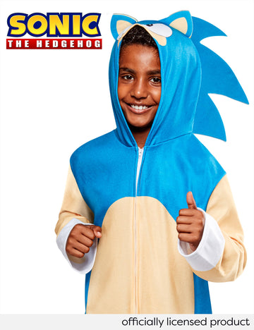 Rubie'S Boys Sonic Oversized Jumpsuit Costume, As Shown, Large Us