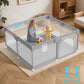 Deeteck Baby Playpen 50x50 - Playpen for Babies and Toddlers with 2 Handles - Baby Fence Play Area Safety Center for Indoor & Ou