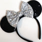 Clgift Sparkly Mickey And Minnie Ears In Silver, Rainbow, And Rose Gold