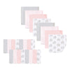 Luvable Friends Unisex Baby Super Soft Bundle Washcloths, Pink Elephant, One Size