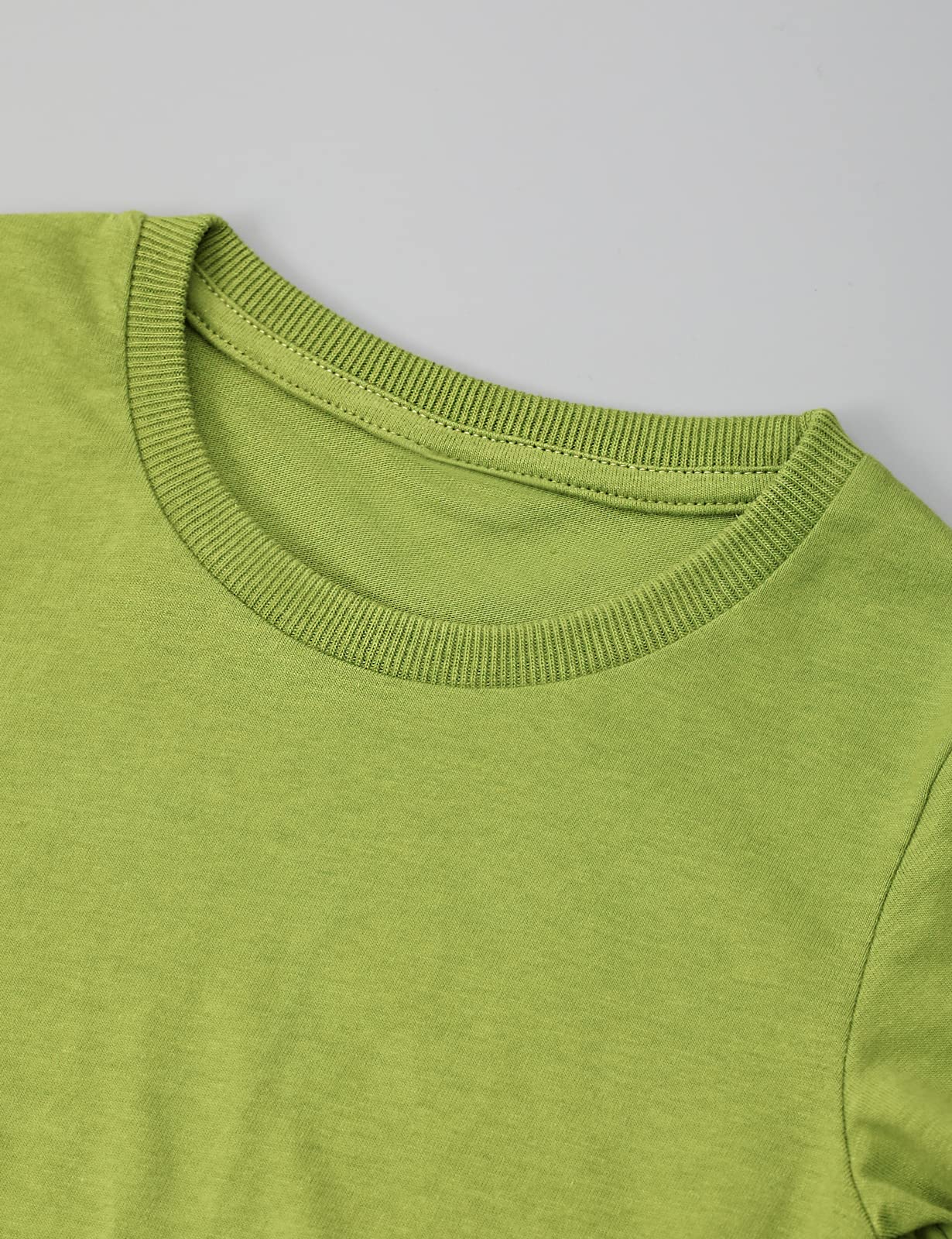 Cosland Toddler Plain Tshirts Baby Boy Shirts 4T, Lime Green