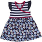 Zutano Blaue Blumen Surplice Dress (Baby) - Navy-3 Months