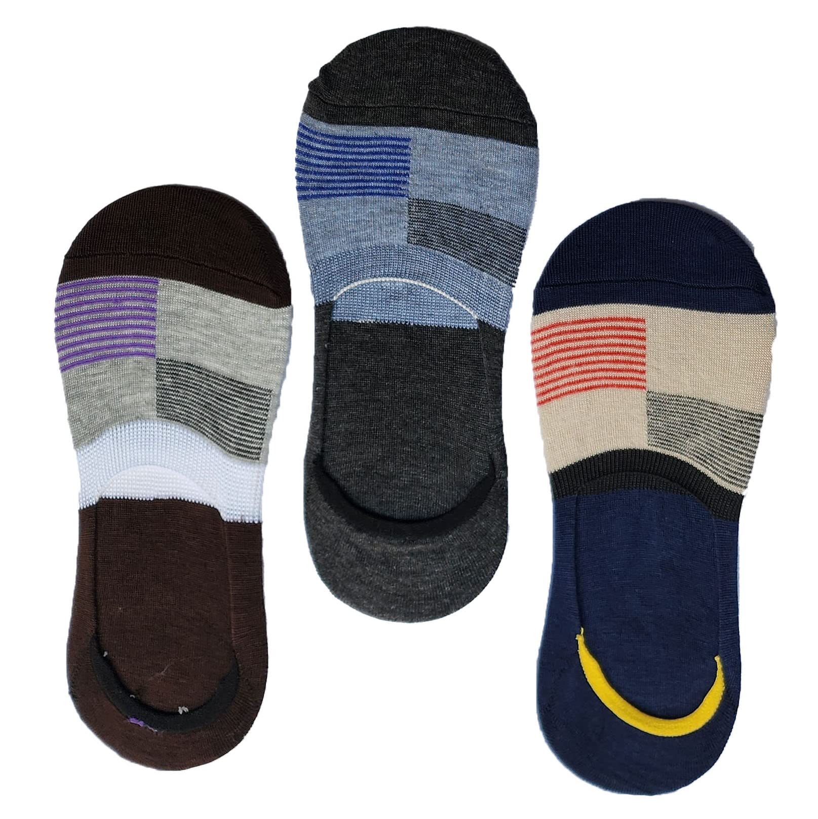 Cotson Men Cotton No Show Invisible Loafer Socks Pack Of 3 D8