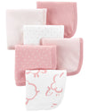 Carter'S 6-Pack Washcloths (Pink)