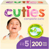 Cuties | Skin Smart, Absorbent & Hypoallergenic Diapers With Flexible & Secure Tabs | Bulk Case | Size 5 | 200 Count