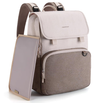 Mommore Diaper Bag Backpack Unisex Baby Bag Large Diaper Bag With Changing Pad, Insulated Pockets, Stroller Buckles, Durable Tra