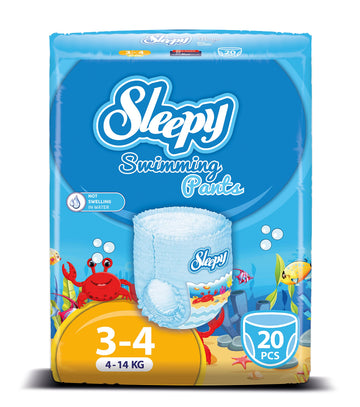 Swim Diapers, Swim Pants For Little Swimmers Size 3-4 (9-31 Lbs, Count- 20 Pcs), Disposable Diaper For Splashers