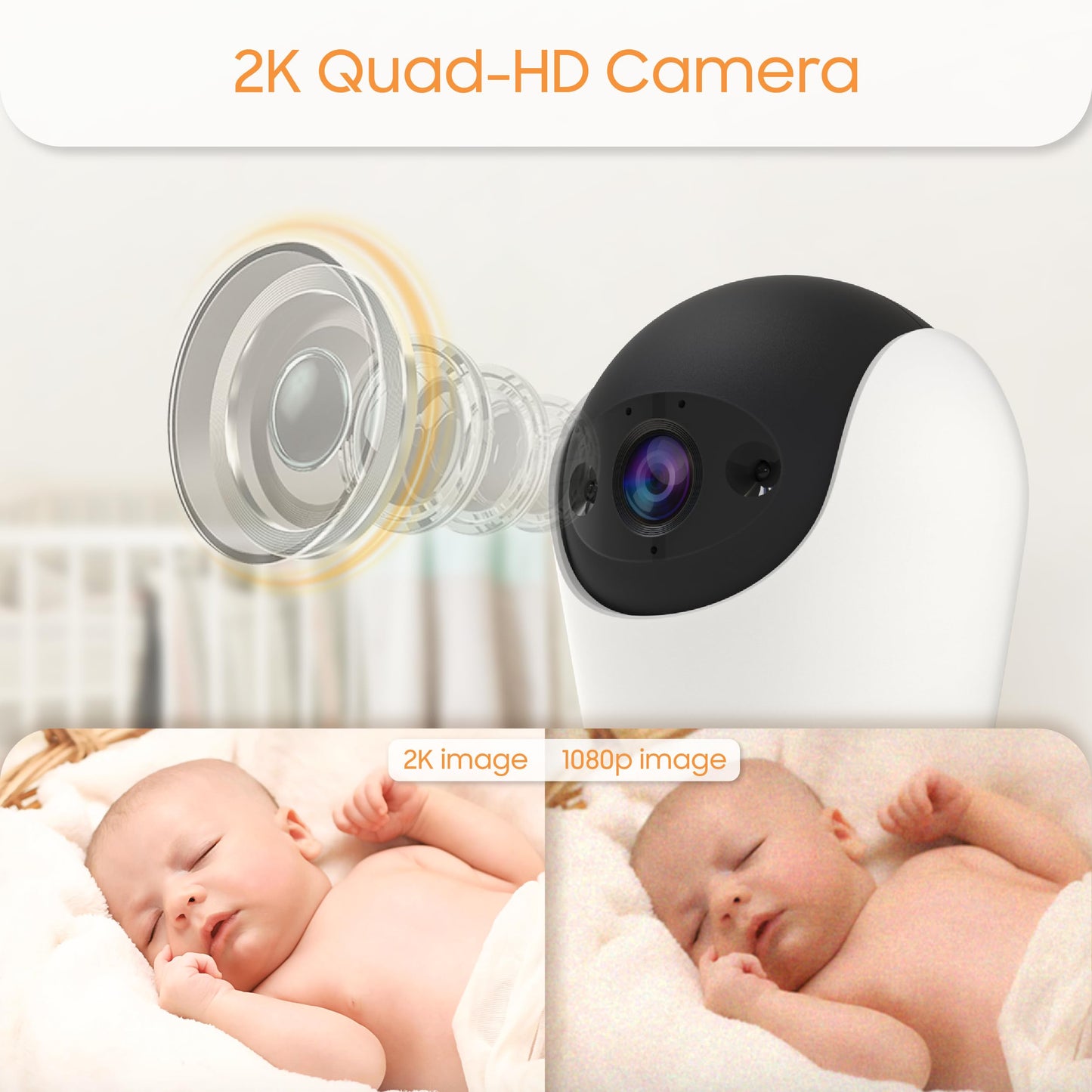 Chillax Bcx500 Smart 2K Quad-Hd Wifi Camera With Remote Ptz, Infrared Night Vision, 355 Pan And 180 Tilt
