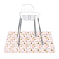 Bapronbaby Pink Ice Cream Splash Mat - Waterproof Catch-All For Under High Chairs, Floors, Tables, Playtime Or Arts & Crafts - M