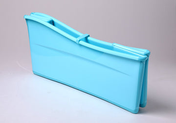 G Ganen Plastic Foldable Bathtub For Shower Portable Ice Bath Tub Blue 30Inch