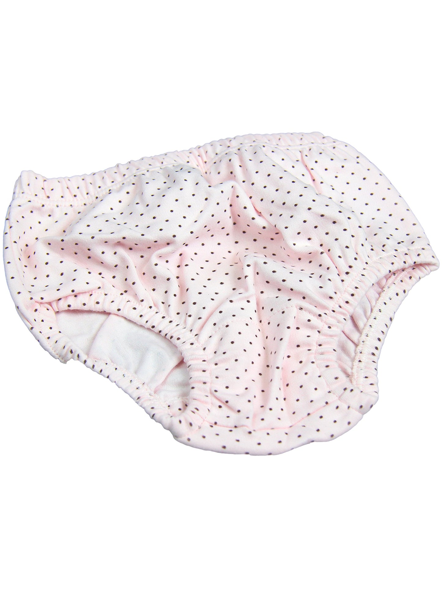 Dakomoda Baby Girls ' Pink Polka Dot Ruffled Dress & Diaper Cover - 100% Pima Cotton 18-24 Months