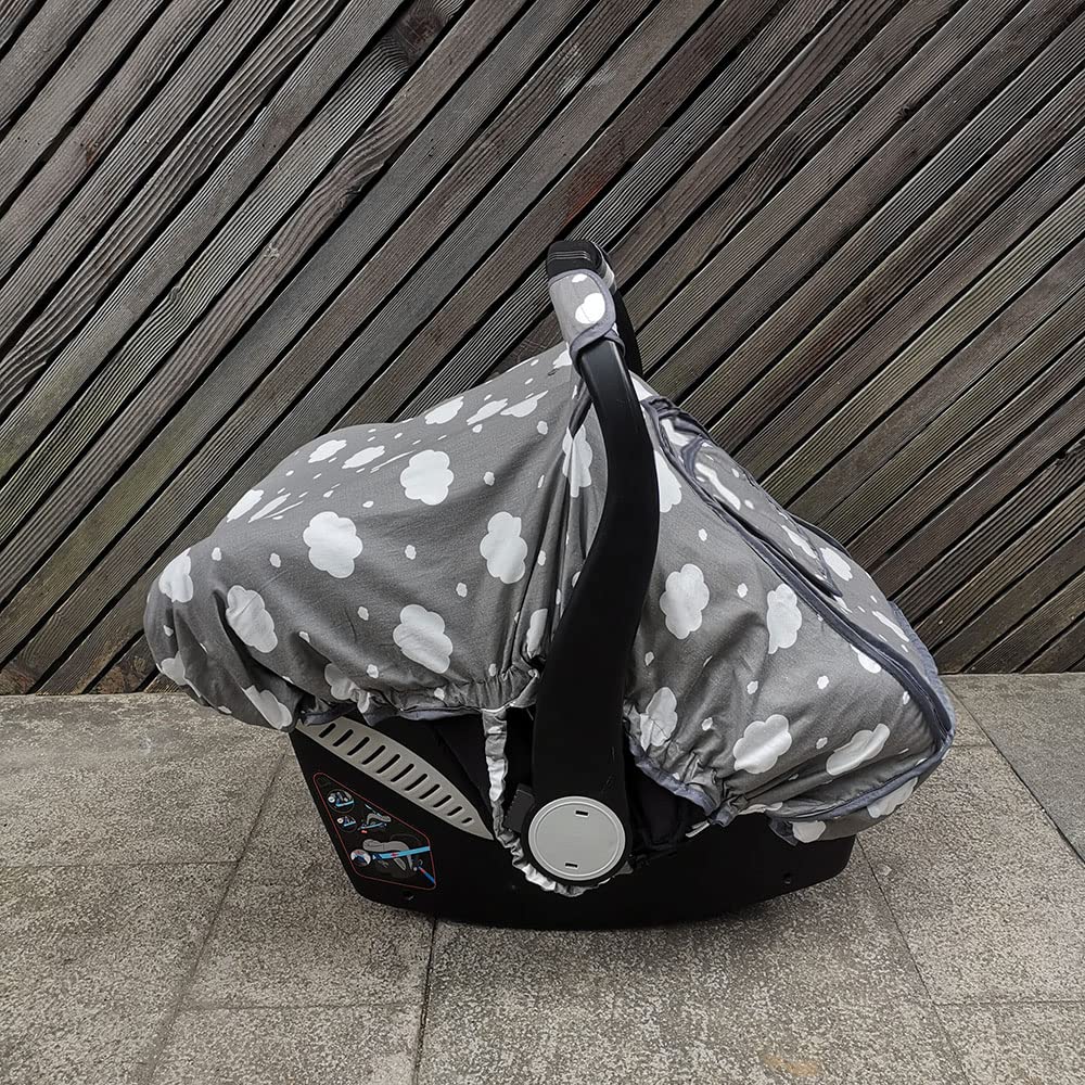 Carseat Cover For Baby, Baby Car Seat Covers For Infant Car Seat, Baby Carrier Cover Canopy, Window In Door Zipper Open, 2 Layer