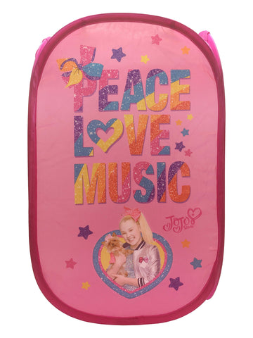 Jay Franco Nickelodeon Jojo Siwa Peace Love Music Pop Up Hamper, Pink