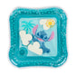 Bright Starts Disney Baby Stitch Water Mat, Making Waves Play Mat, 3 Floating Toys, Blue, Newborn+
