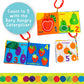 Lets Count Soft Book - World of Eric Carle the Very Hungry Caterpillar Baby on the Go Clip Teething Crinkle Soft Sensory Book f