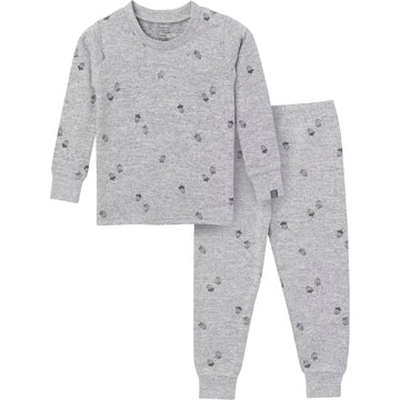 Modern Moments By Gerber Baby Hacci Snug Fit 2-Piece Pajama Set, Medium Grey Heather Acorn, 4T