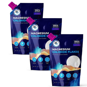 Dead Sea Magnesium Flakes Bath Salts - Superior Alternative To Epsom Salt - Premium Mineral Supplements For Muscle Relief, Aches