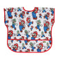 Bumkins Junior Bib, Short Sleeve Toddler Bib, Smock For Kids 1-3 Years, Waterproof Fabric, Nintendo Mario & Luigi