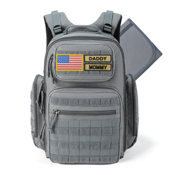 MIRACOL Outdoor Military Diaper Backpack: Dad-Approved Baby Bag with Insulated Pockets & Foldable Changing Mat - Lightweight Ess
