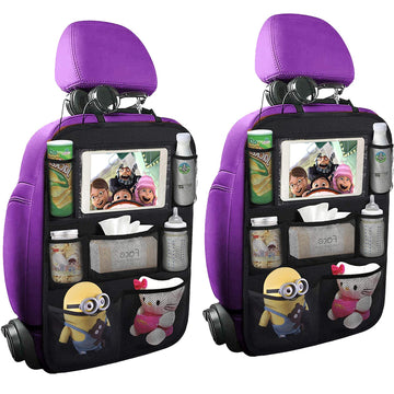 ONE PIX Backseat Car Organizer Mats Back Seat Organizers and Storage Bag with Touch Screen Tablet Holder for Kids Toddlers Seats