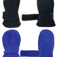 N'Ice Caps Little Kids And Baby Easy-On Sherpa Lined Fleece Mittens - 2 Pair Pack (Royal/Black Pack - Infant No Thumbs, 6-18 Mon