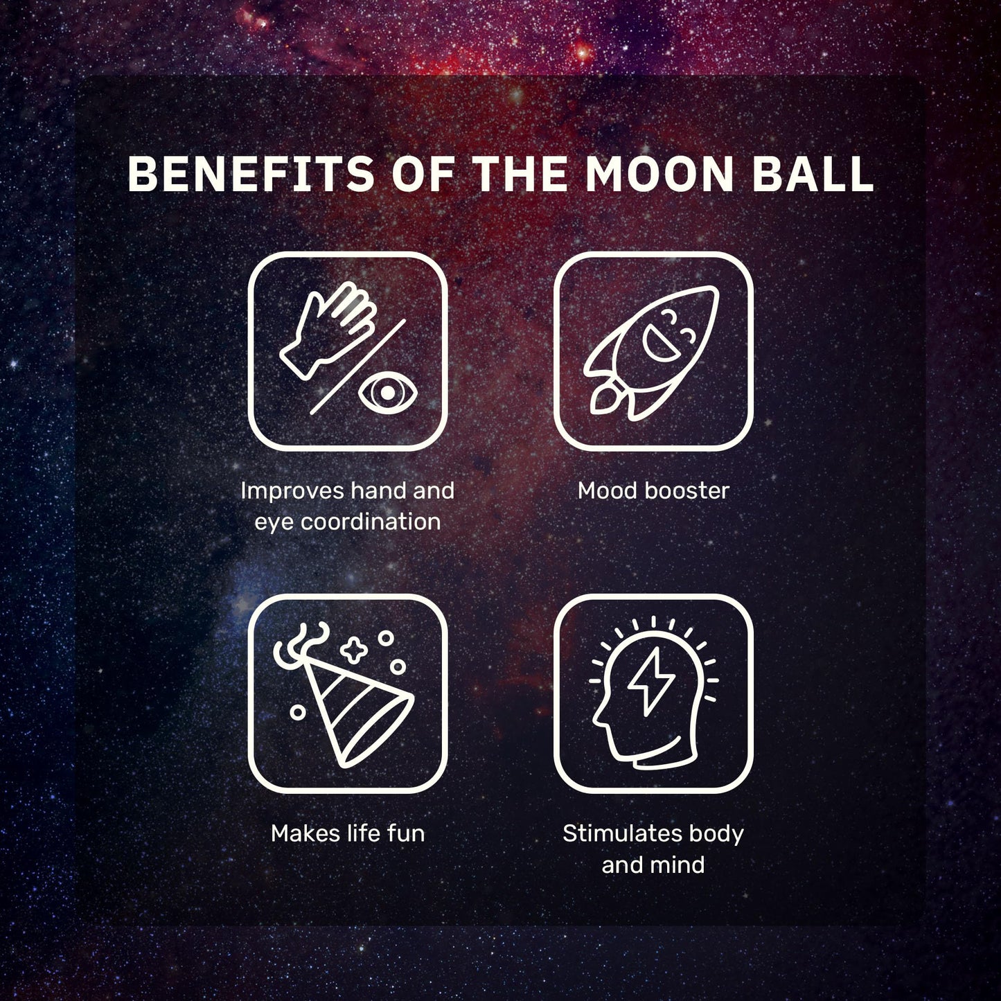 Waboba The Original Moon Ball - Hyper Bouncy Ball - Makes Pop Sound When Bounced - All Ages Extreme Bounce & Fun - Perfect for A