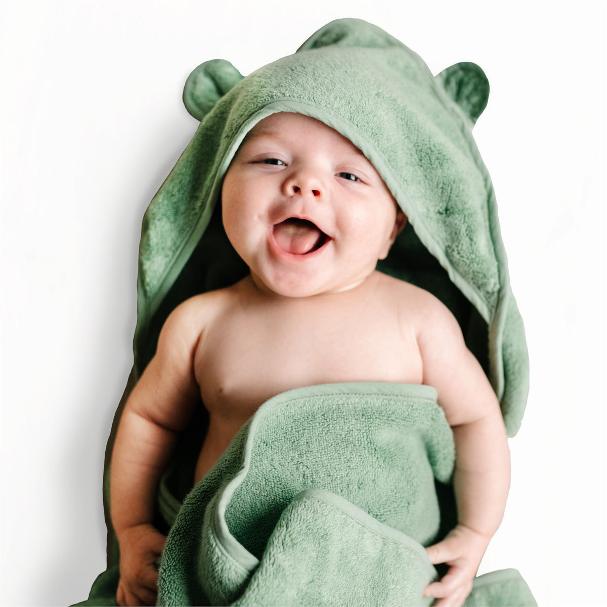 Natemia Organic Hooded Baby Towel  Ultra Soft And Absorbent Cloud Touch Cotton Hooded Bath Towels For Babies, Toddlers