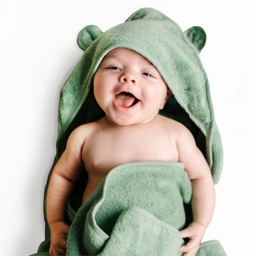 Natemia Organic Hooded Baby Towel  Ultra Soft And Absorbent Cloud Touch Cotton Hooded Bath Towels For Babies, Toddlers