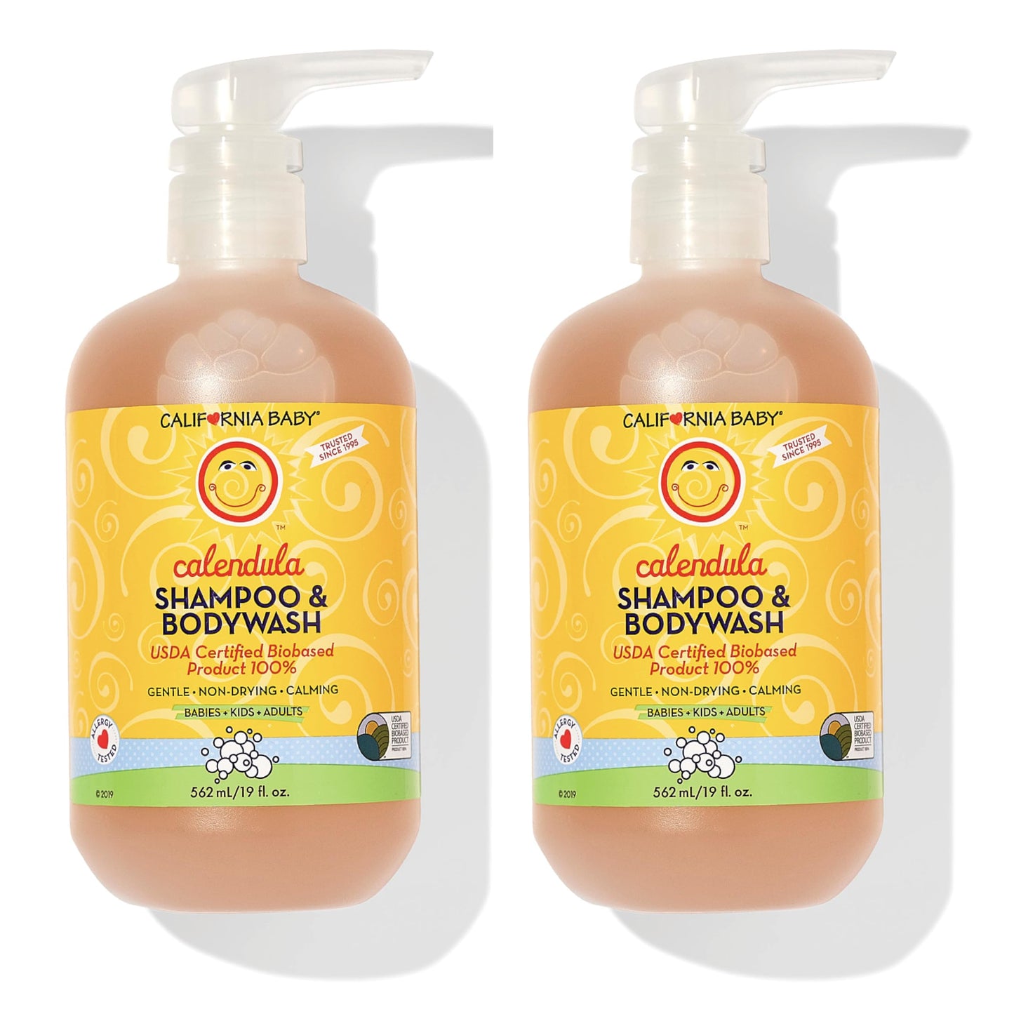 California Baby Calendula Shampoo And Body Wash | 100% Plant-Based | Allergy Friendly | Soothing Baby Soap And Toddler Shampoo F