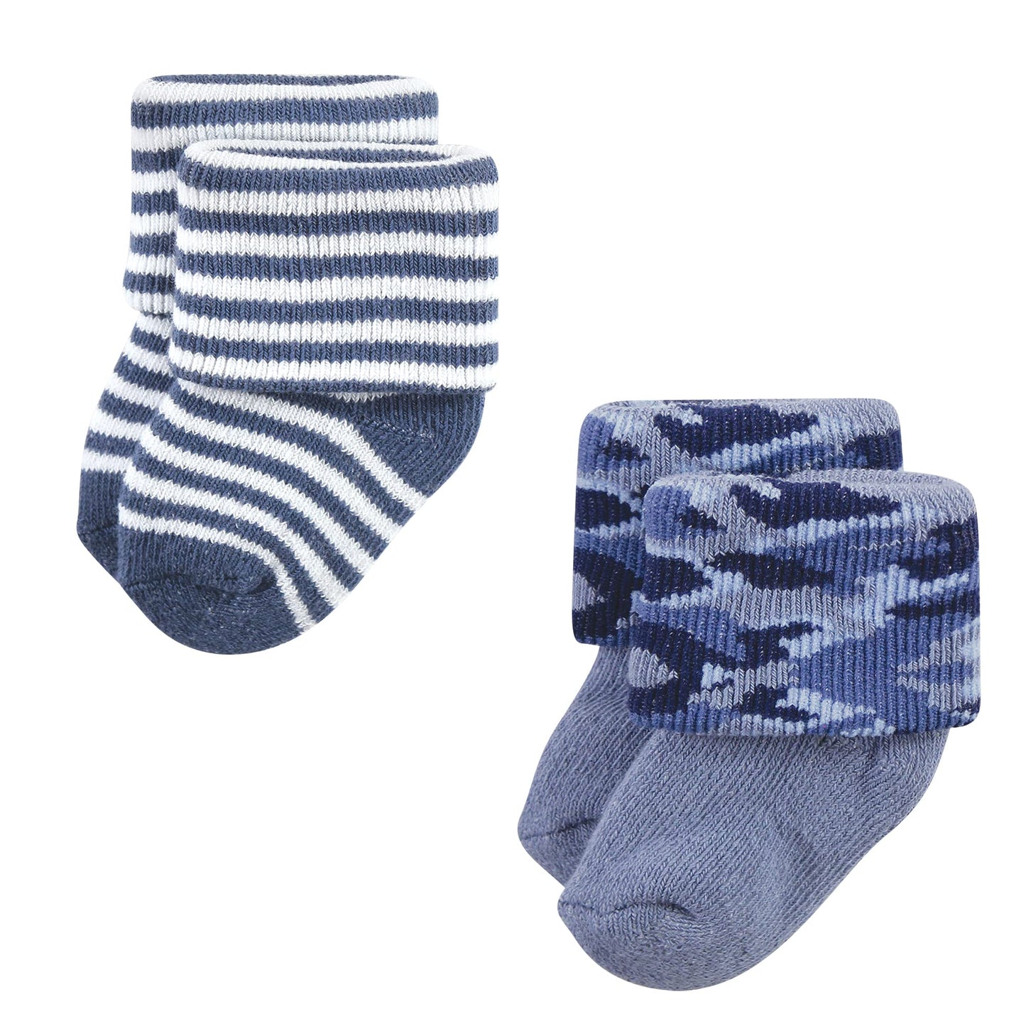 Hudson Baby Unisex Baby Cotton Rich Newborn And Terry Socks, Dinosaur Explorer, 6-12 Months