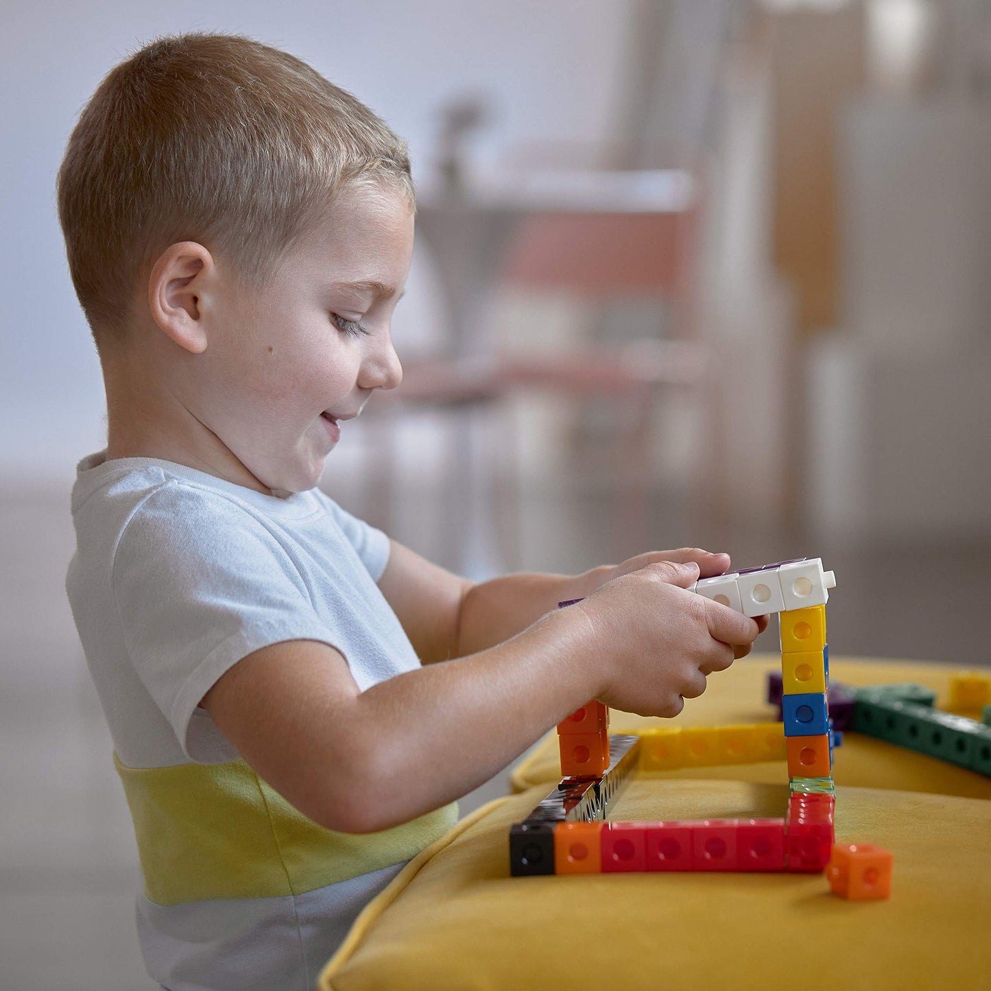 edxeducation Linking Cubes - Set of 100 - Connecting and Counting Snap Blocks for Construction and Early Math - For Preschool an