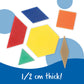 Learning Resources Plastic Pattern Blocks - Set of 250, Ages 3+, Shape Games for Preschoolers, Homeschool Supplies, Shape Manipu