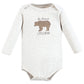 Hudson Baby Unisex Baby Cotton Long-Sleeve Bodysuits Forest Fox, 18-24 Months