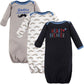 Luvable Friends Unisex Baby Cotton Gowns, Heartbreaker, 0-6 Months Us