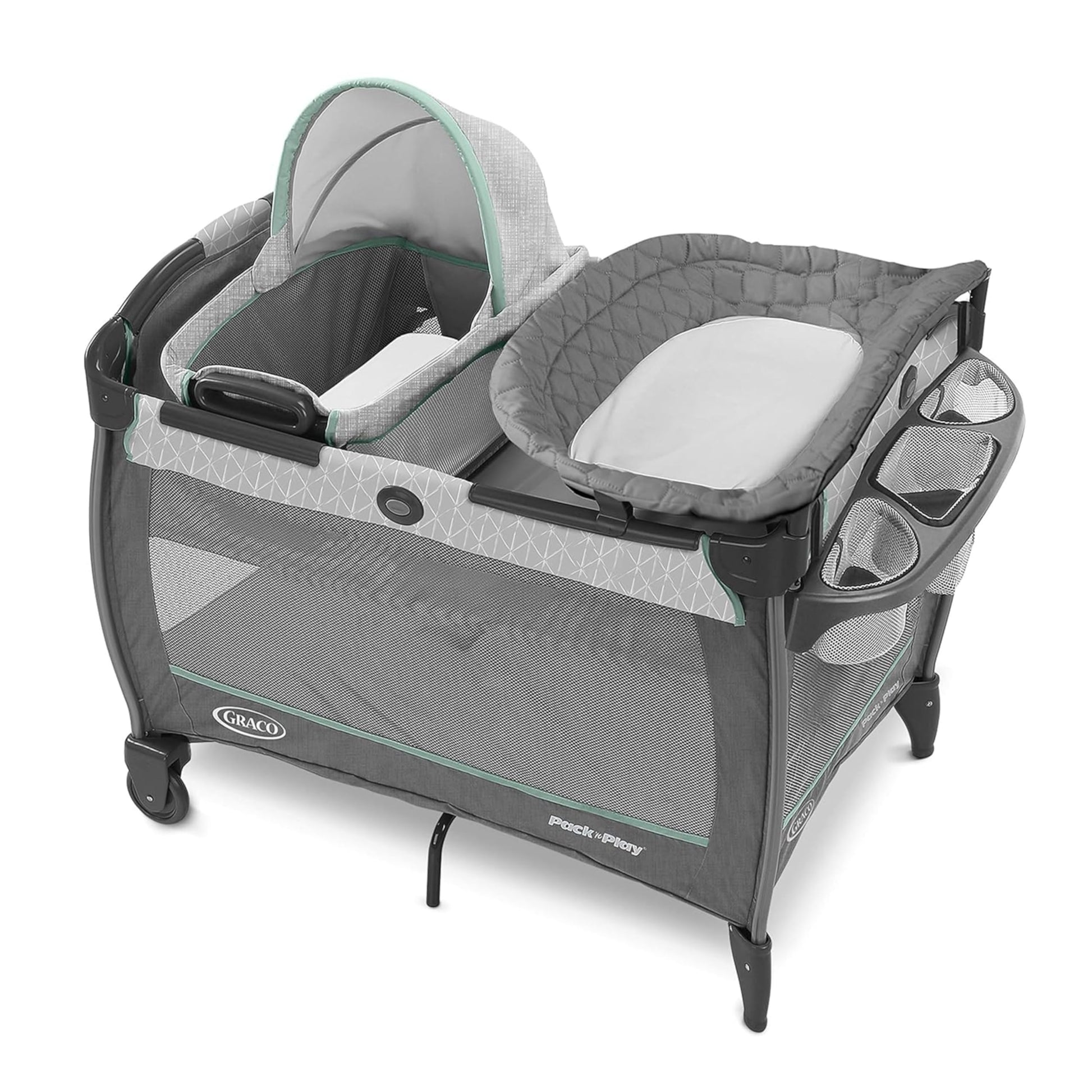 Graco Pack n Play Close2Baby Bassinet Playard Features Portable Bassinet Diaper Changer and More, Derby