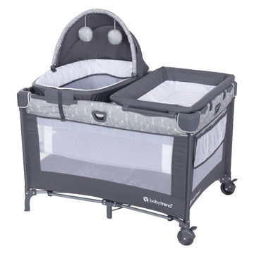 Baby Trend Nursery Den Playard With Snooze Pod And Flip Over Changer, Diamond Sage