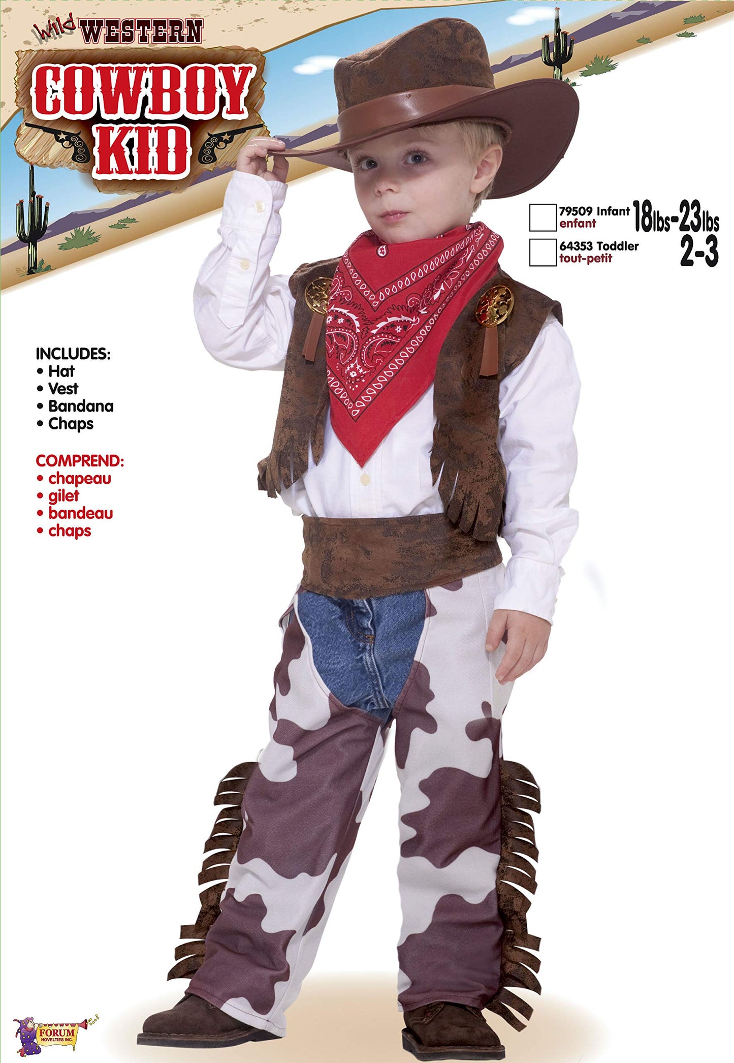 Forum Novelties Cowboy Kid Costume, Toddler Size