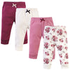 Hudson Baby Unisex Baby Cotton Pants And Leggings Rose, 3-6 Months