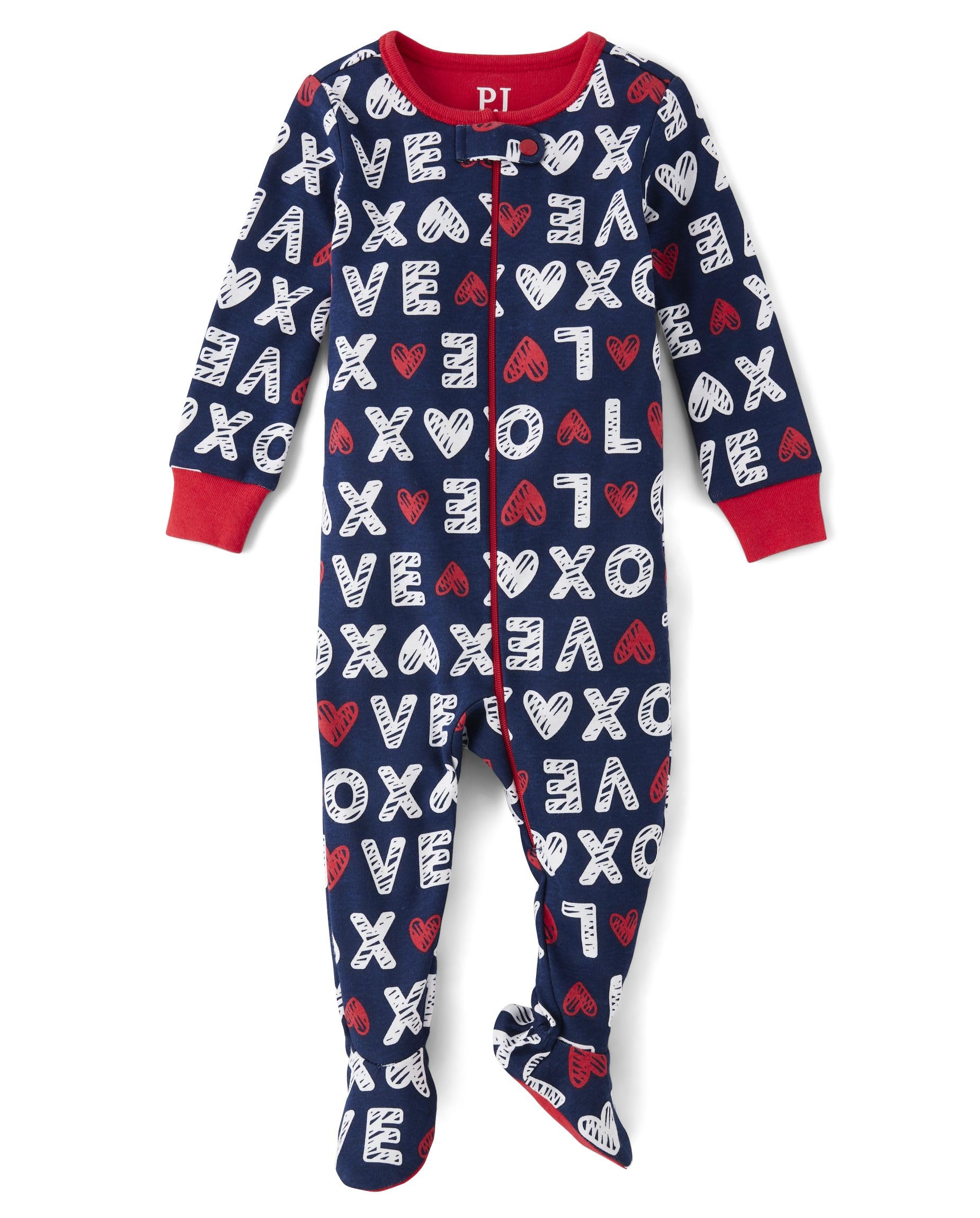 The Children'S Place,Baby Boys,And Toddler Long Sleeve 100% Cotton Zip-Front One Piece Footed Pajama,Navy Vday,5 Years