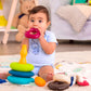 B. toys - Stacking Rings - Textured Ring Stacker for Babies - Early Development Toys - 100% Non - Toxic - Fun & Educational - Gr