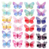 Insowni 24 Pack/12 Pairs Colorful Realistic Butterfly Alligator Hair Clips Butterflies Hair Barrettes Small Hair Bows Accessorie