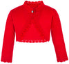 Lilax Baby Girls Knit Long Sleeve Button Closure Bolero Cardigan Shrug 6-9 Months Red