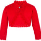Lilax Baby Girls Knit Long Sleeve Button Closure Bolero Cardigan Shrug 3-6 Months Red