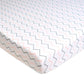 TL Care 2 Pack Printed 100% Natural Cotton Jersey Knit Fitted Pack N Play Playard Sheet, Pink Whale/Pink Zigzag, Soft Breathable