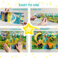 Smarty Kiddo 50 Pack Disposable Stick-On Placemats For Baby, 5 Designs Individually Folded - Farm, Sea World, Zoo, Antarctica &
