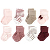 Hudson Baby Unisex Baby Cotton Rich Newborn And Terry Socks, Burgundy Heart, 6-12 Months
