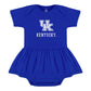 Creative Knitwear College Baby Picot Bodysuit Dress - Kentucky Wildcats Uk + Kentucky Logo - Royal - 18 Months