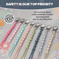 Pacifier Clips For Boys - Moribox Silicone Paci Clip Teething Relief With One Piece Baby Binky Holder For Shower Birthday Gift 4