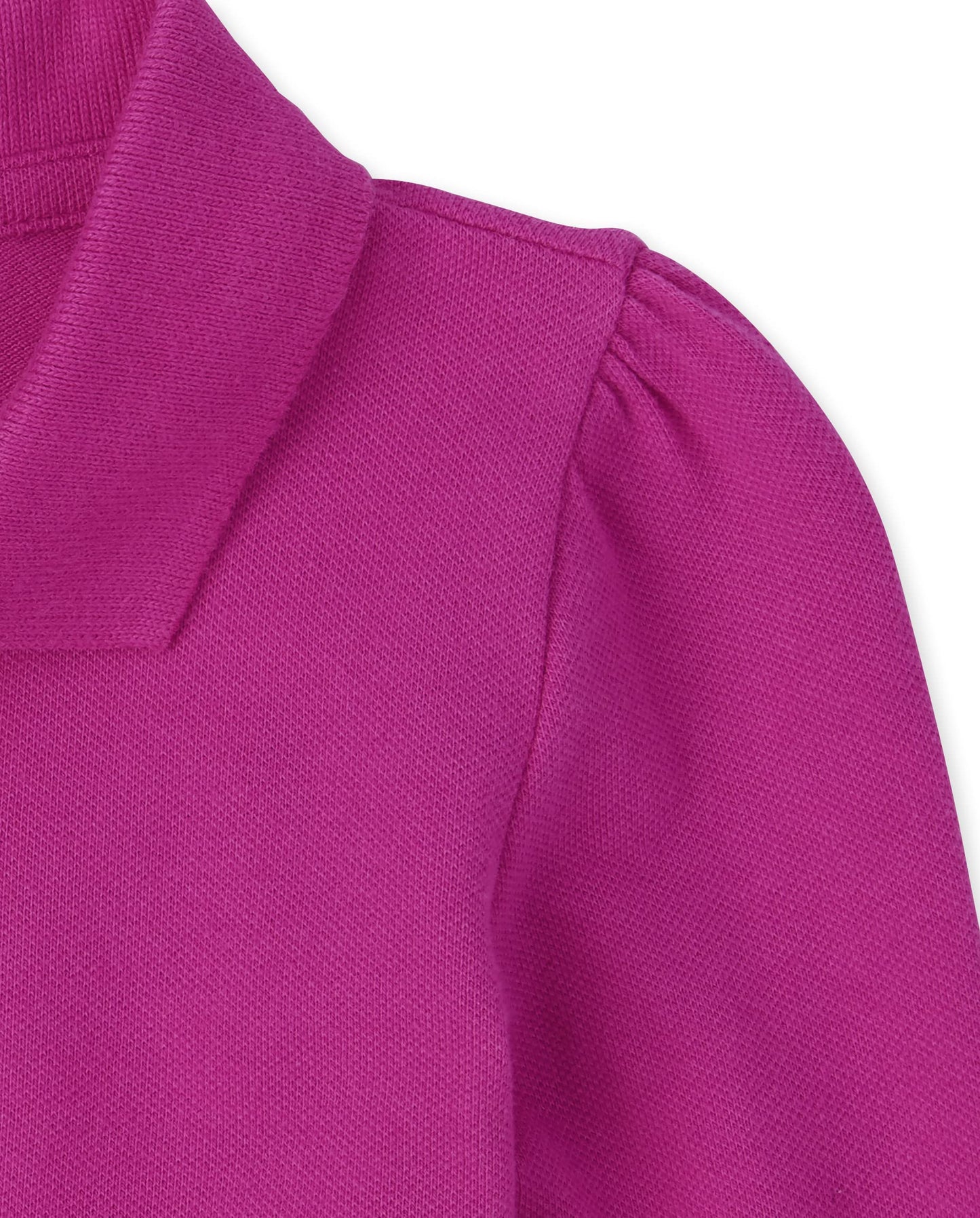The Children'S Place Baby Girls And Toddler Girls Long Sleeve Ruffle Pique Polo, Aurora Pink, 5T