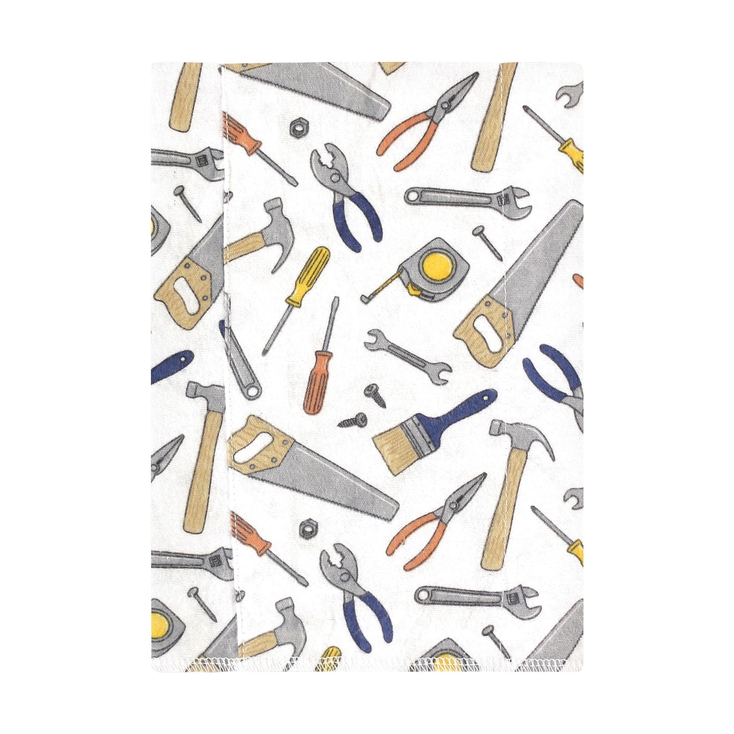 Hudson Baby Unisex Baby Cotton Flannel Burp Cloths, Construction Work 4-Pack, One Size